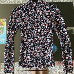 Turtle neck sheer top